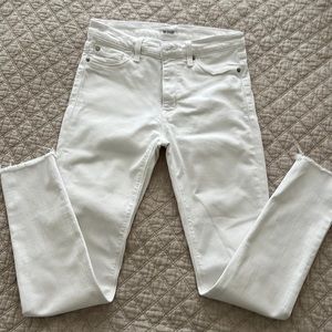Hudson white skinny jeans